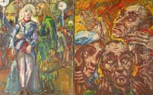 Modernist Figure Studies Oil Painting by Heidi Schick