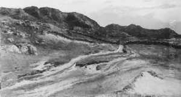 Weite Menschenleere Berglandschaft Oil Painting by Rudolph Schick