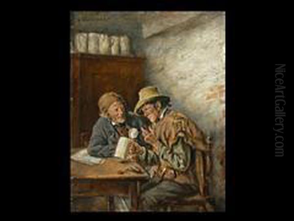 In Der Wirtsstube Oil Painting by Georg Schildknecht