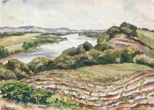 Rolling Hills Oil Painting by Alice Schille