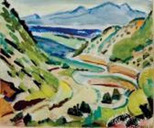 Road To Santa Fe Oil Painting by Alice Schille