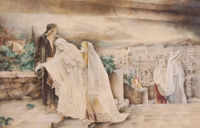 The Return From Calvary Oil Painting by Herbert Gustav Schmalz