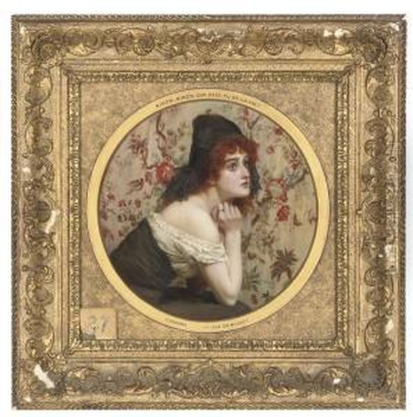 Ninon, Ninon, Que Fait Tu De La Vie? Oil Painting by Herbert Gustav Schmalz