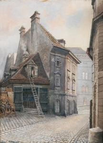 Wien I, Molkersteig Oil Painting by Hermann Schmidt