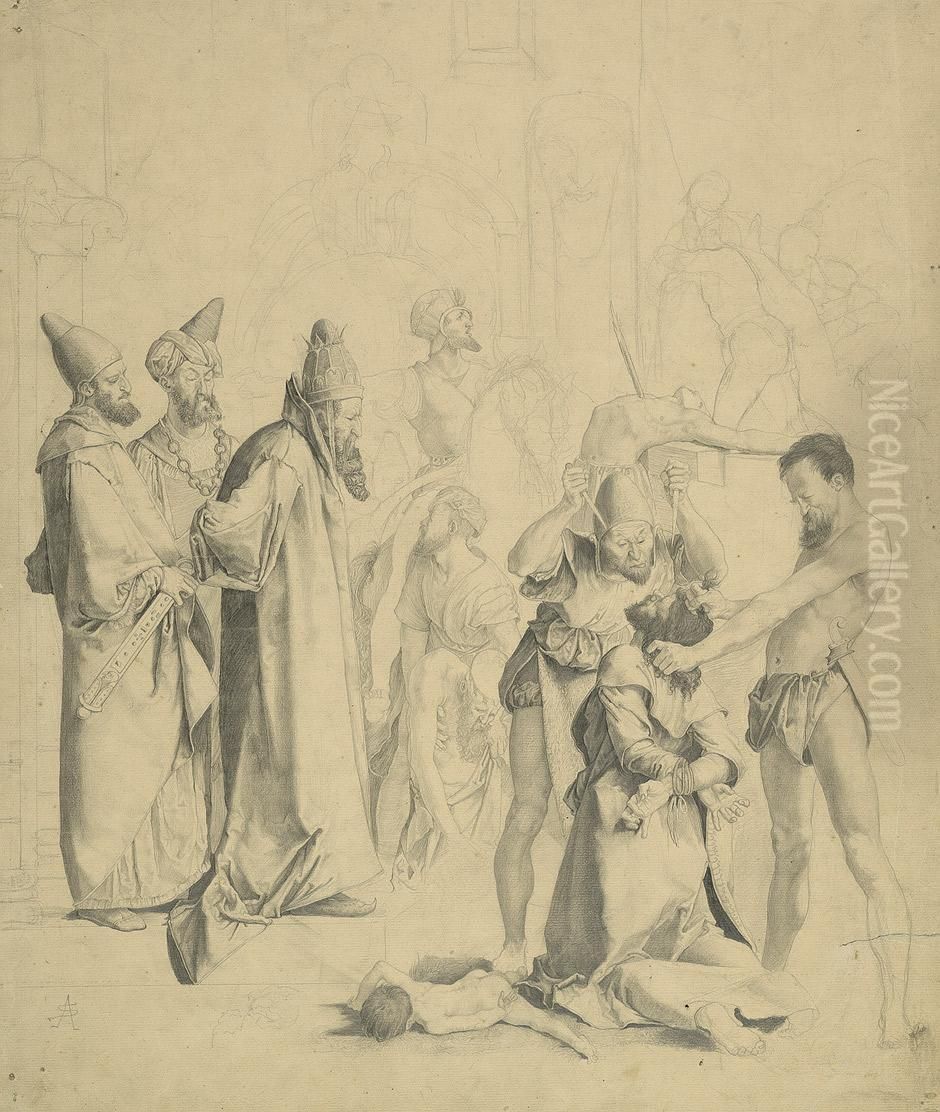 Die Blendung Oil Painting by Sasha Schneider