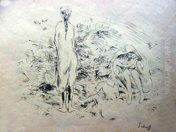 Wannsee Oil Painting by Otto Schoff