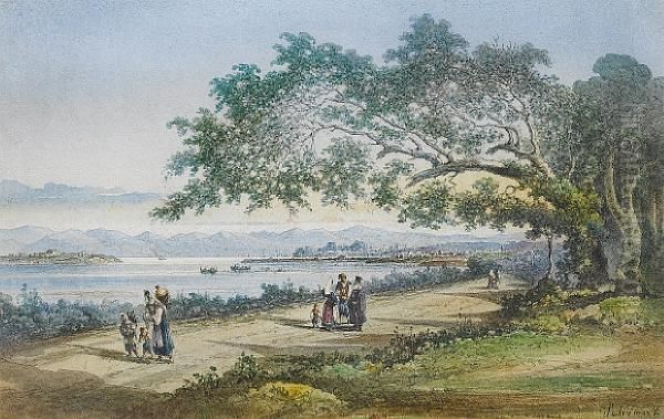 Corfu Oil Painting by Anton Schranz