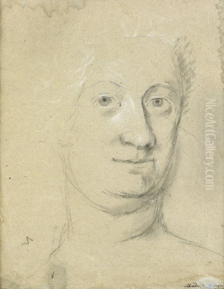 Portrattstudie Av Drottning Ulrika Eleonora D.y. Oil Painting by Georg Engelhard Schroder