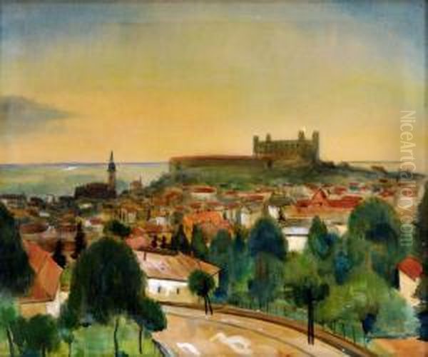 Pohlad Na Bratislavu Oil Painting by Julius Schubert