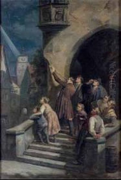 Osservazione Astronomica Oil Painting by Karl Schultheis