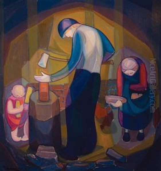 The Woodchopper Oil Painting by William Schumacher