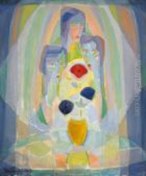 Three Women Oil Painting by William Schumacher