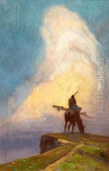 End Of The Trail Oil Painting by Remington Schuyler