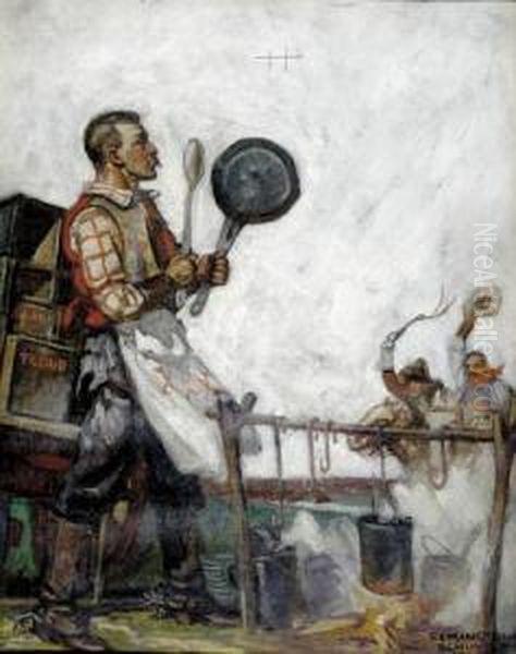 Chuckwagon Oil Painting by Remington Schuyler
