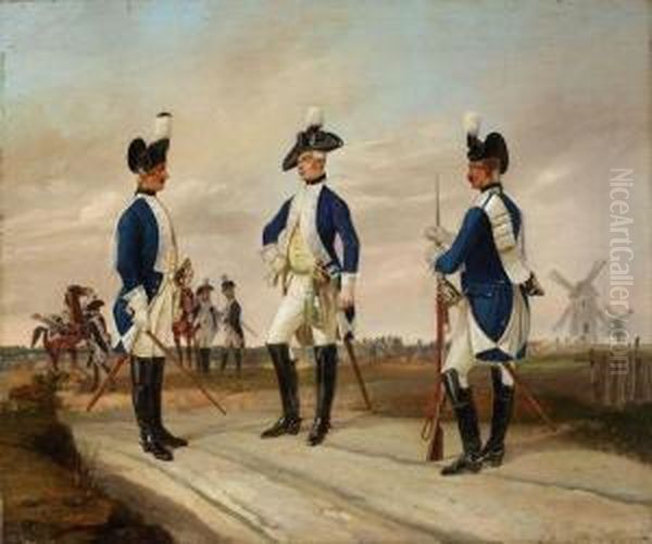 Von Posadowsky Oil Painting by Gustav Schwartz or Schwarz