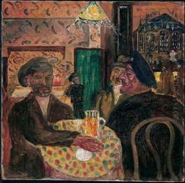 Arbeiterkneipe Oil Painting by Karl Schwesig