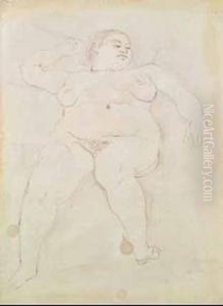 Nuda Straiata Oil Painting by Gino Bonichi Scipione