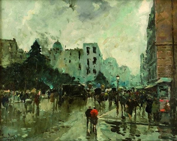 Piazza Dante Oil Painting by Eugenio Scorzelli