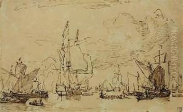 Marine Oil Painting by Samuel Scott