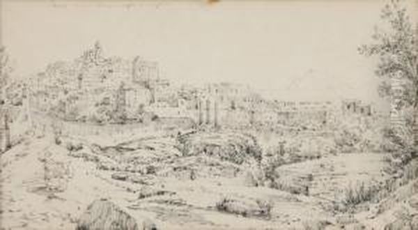 Due Disegni A China Su Carta Acetata Oil Painting by Antonio Senape