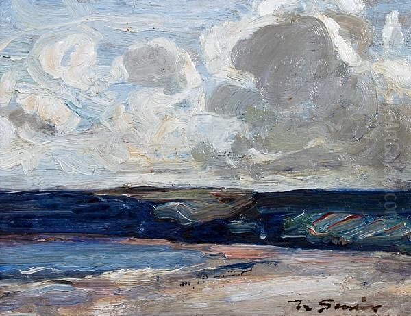 The Beach Oil Painting by Mark Senior