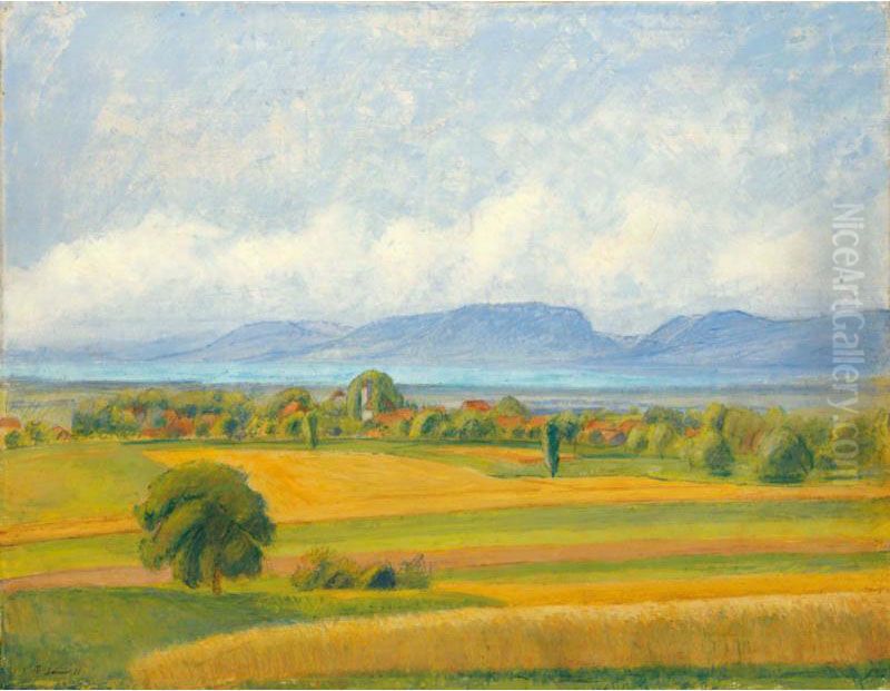 Sommerlandschaft Oil Painting by Traugott Senn