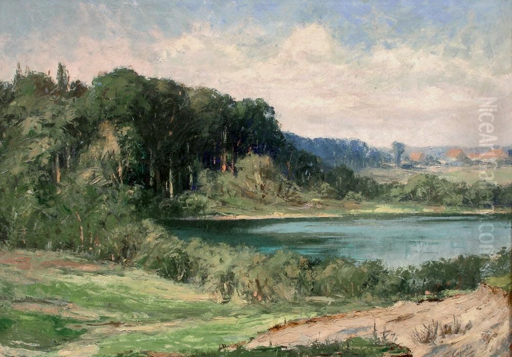 Petit Lac Pres De La Foret Oil Painting by Valentin Aleksandrovich Serov