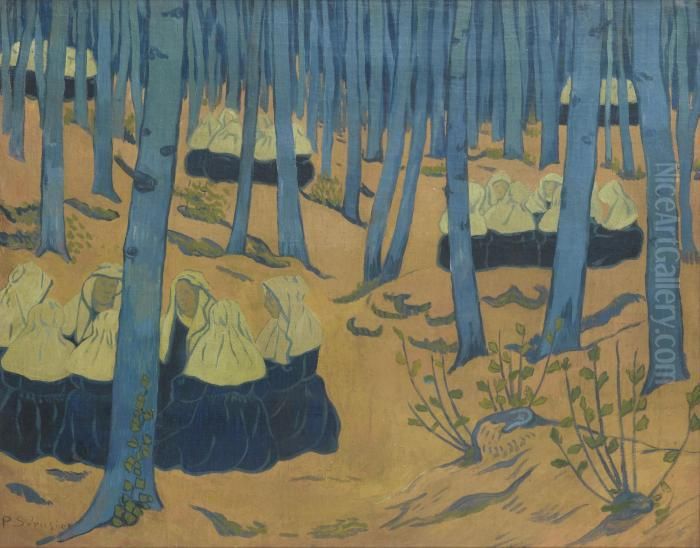 Bretonnes, Reunion Dans Le Bois Sacre Oil Painting by Paul Serusier