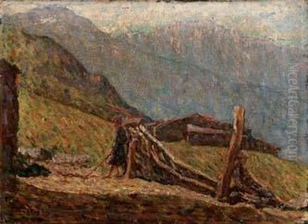 In Montagna Oil Painting by Pompilio Seveso