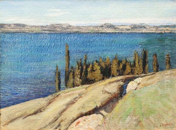 Coup De Mistral Sur L'etang De Berre Oil Painting by Rene Seyssaud