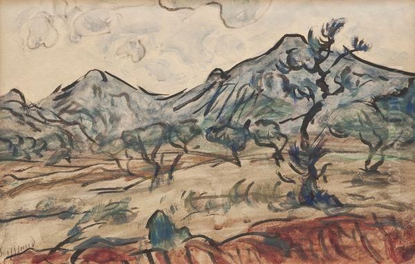 Les Alpilles Oil Painting by Rene Seyssaud