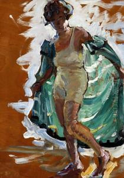 Study Of A Bather Oil Painting by Dorothea Sharp