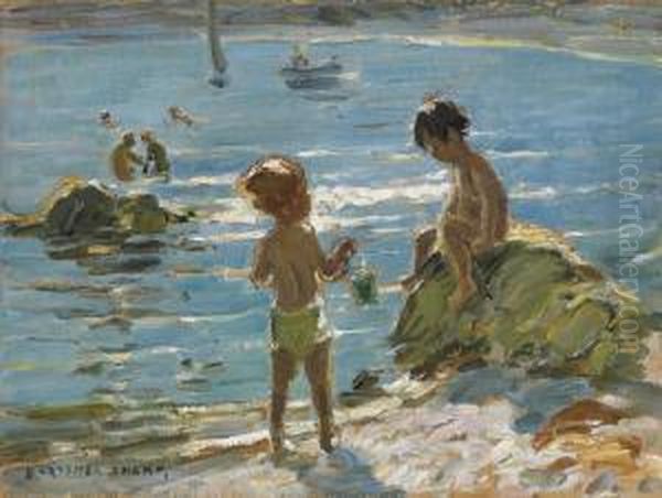At The Water's Edge Oil Painting by Dorothea Sharp