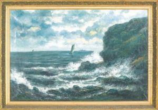 Coastal Scene Oil Painting by Victor Shearer