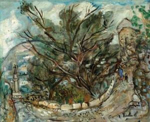 Safed Oil Painting by Menachem Schmidt Shemi