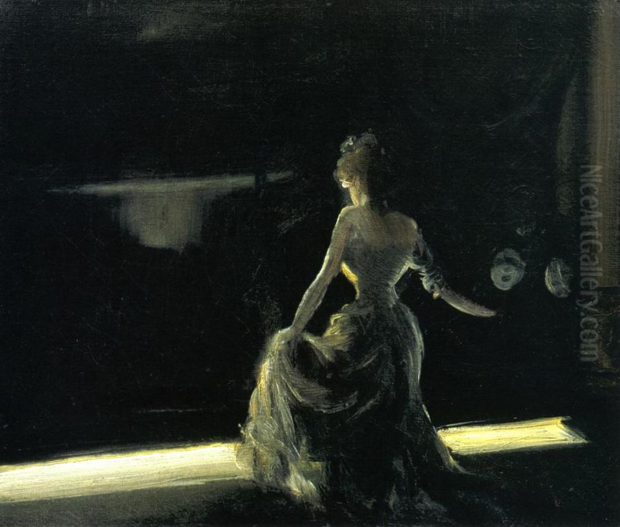 Girl On Stage Oil Painting by Everett Shinn