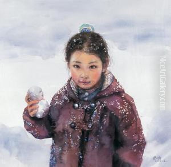 Winter Oil Painting by Shitao Daoji