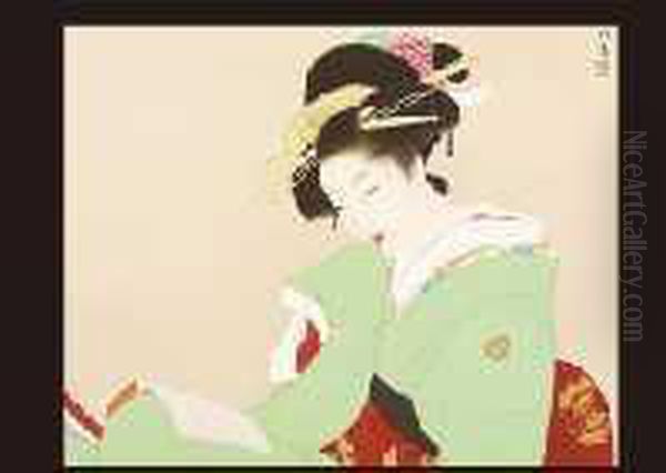 Beauty Oil Painting by Uemura Shoen