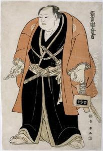 Yotsugamine Otokichi Oil Painting by Katsukawa Shunei