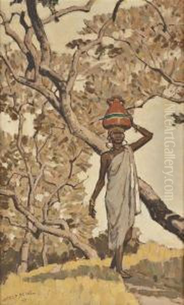 Afrikanerin Oil Painting by Harold M. Sichel