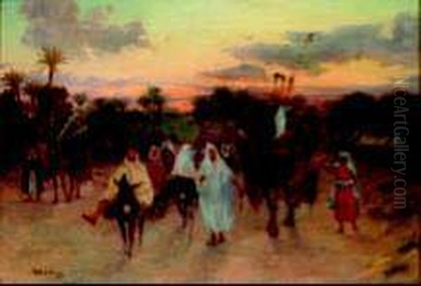 Carovana Araba Oil Painting by Marie Dominique Siciliano