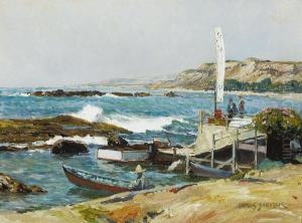 Sunshine On The Pier Oil Painting by Christian Siemer