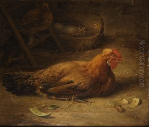 Gallina Oil Painting by Joaquin Siguenza