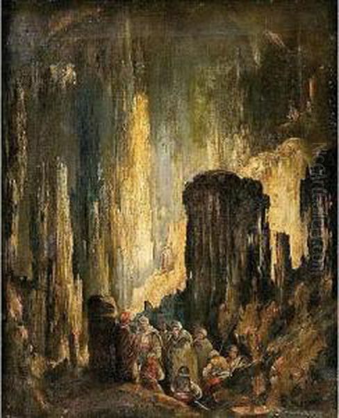 Reunion Morisca En Una Gruta Oil Painting by Claudio Silva