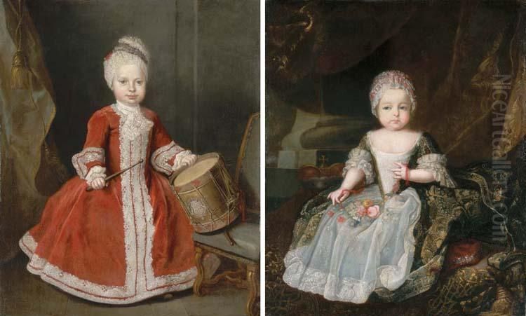 Portrait Of Prince Xavier Of Saxony Oil Painting by Louis Ii Silvestre