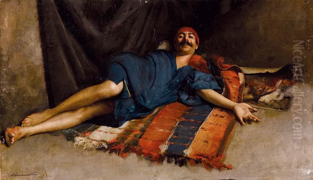 Orientale Disteso Oil Painting by Alfonso Simonetti