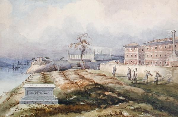 Burial Ground And Hospital At Scutari Oil Painting by William Skinner
