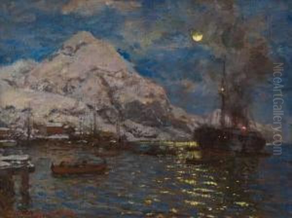 Fra Lofoten Oil Painting by Otto Ludvig Sinding