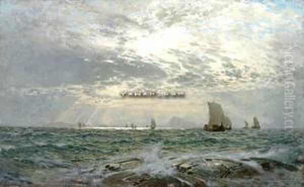 Utenfor Nordnorsk Kyst Oil Painting by Otto Ludvig Sinding