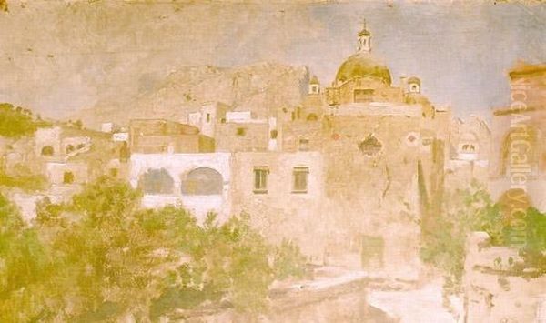 Fra Capri Oil Painting by Otto Ludvig Sinding